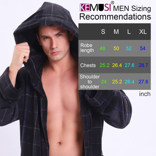 Heren Badjas met Capuchon Comfortabel en Diepe Zakken 3