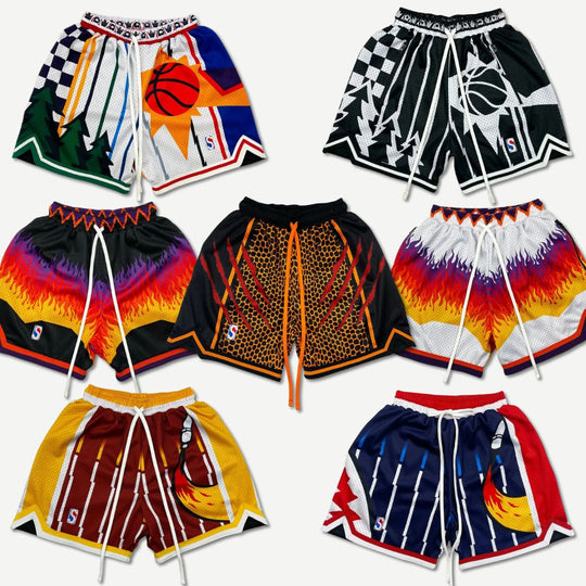 Heren Basketbal Shorts Retro Stijl Ademend Materiaal 7