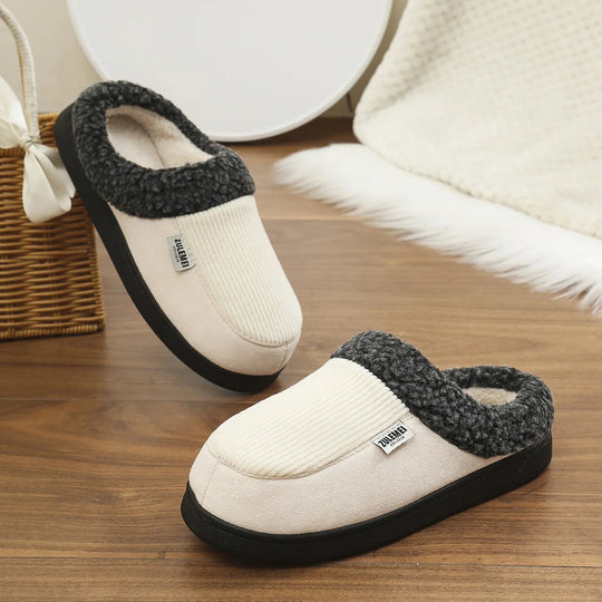 Heren Binnen Slippers met Geheugenfoam en Antislip Zool 0