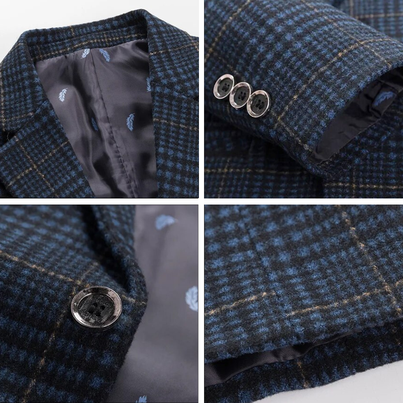 Heren Blazer Klassiek Wol met Katoenen Voering 1