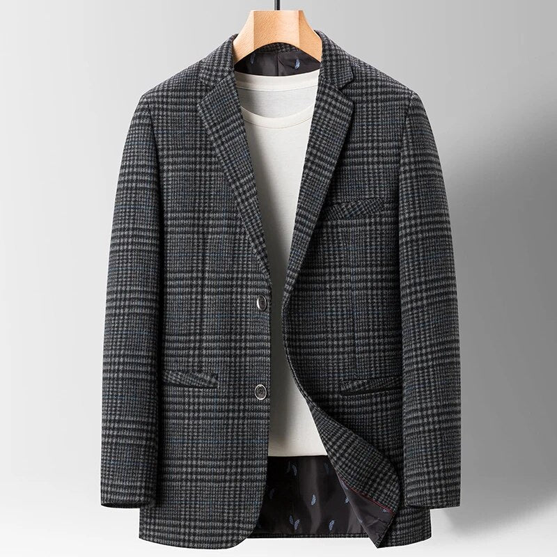 Heren Blazer Klassiek Wol met Katoenen Voering 4