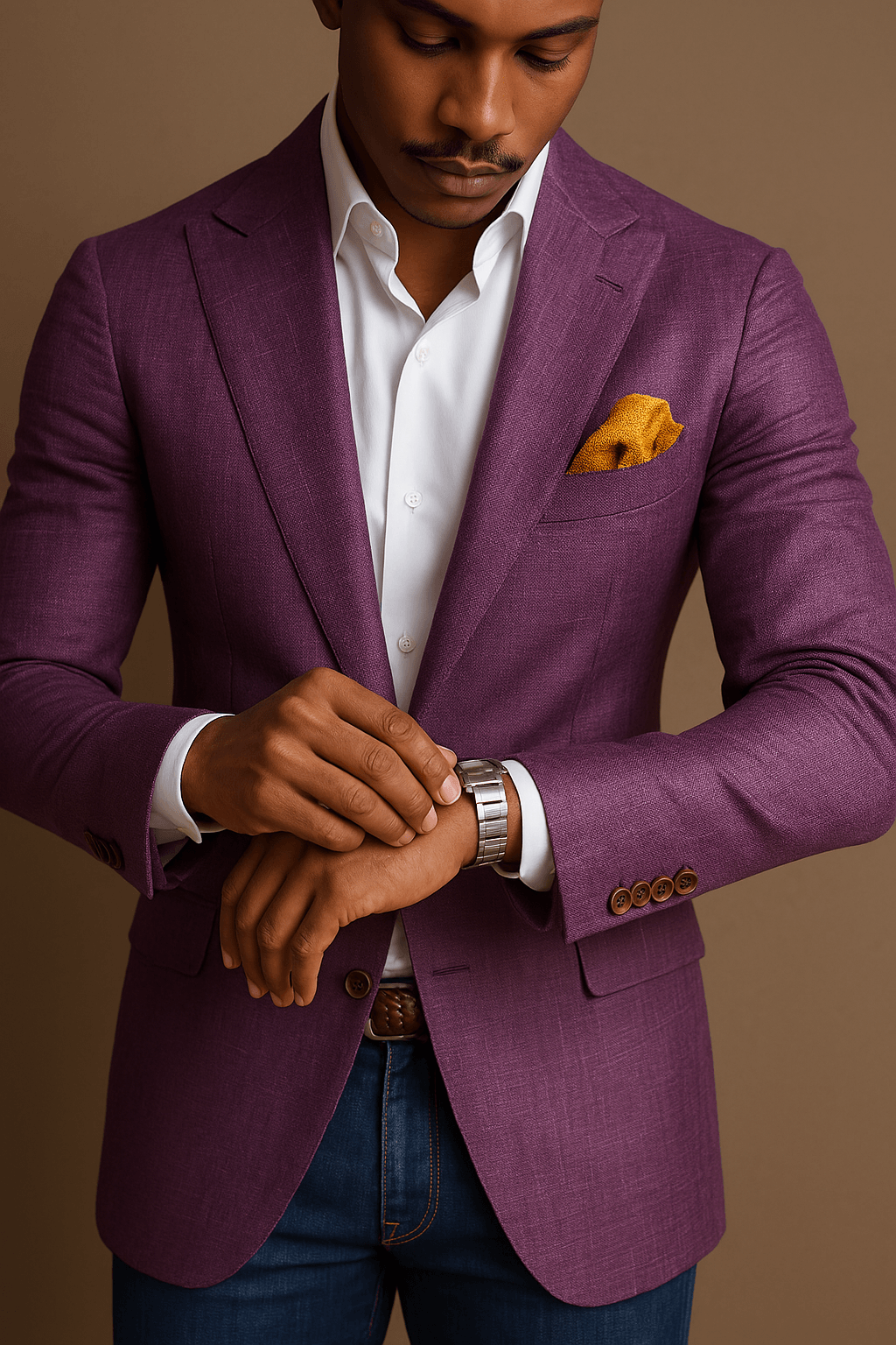 Heren Blazer Slim-Fit Moderne Snit Met Klassieke Revers 1