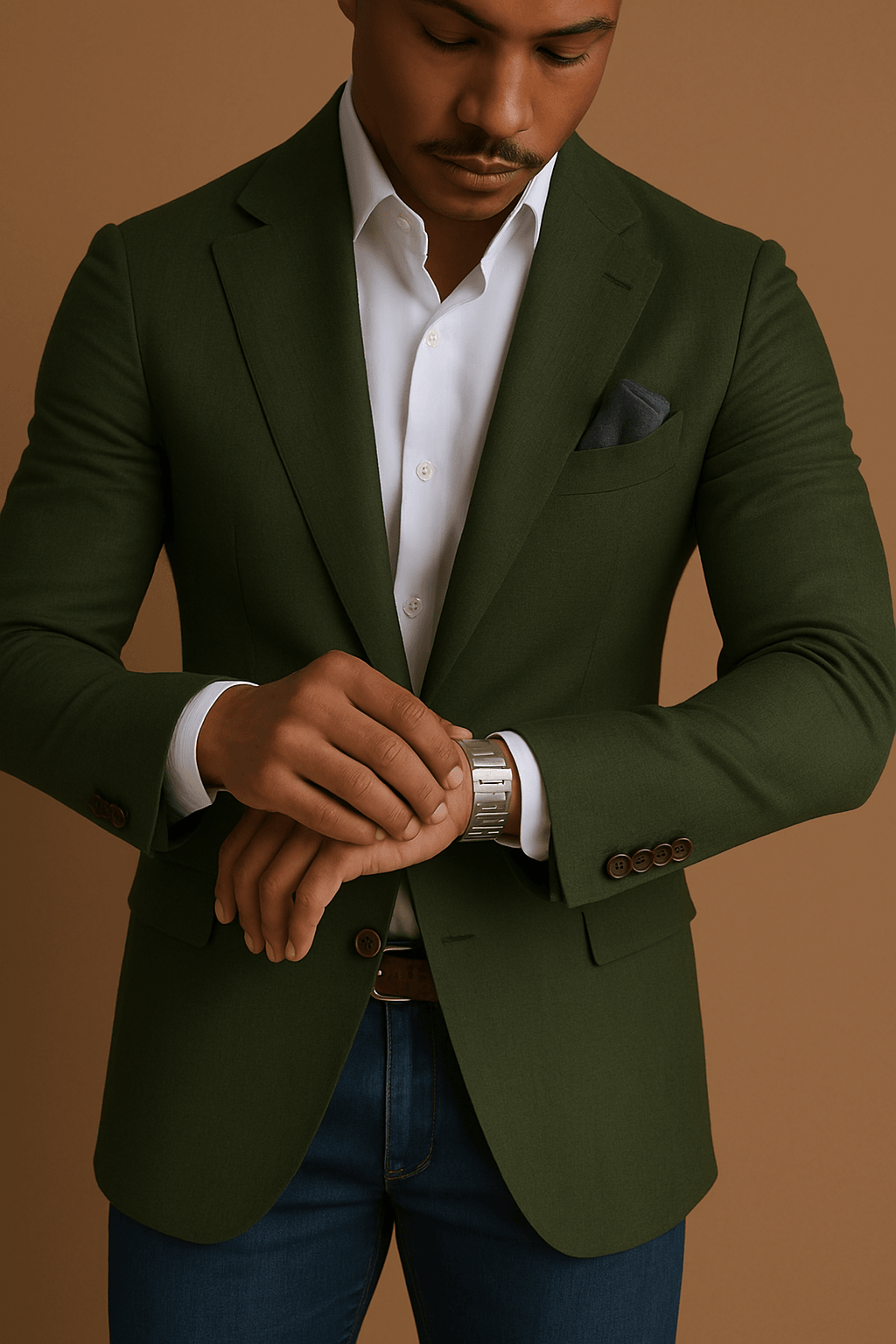 Heren Blazer Slim-Fit Moderne Snit Met Klassieke Revers 2