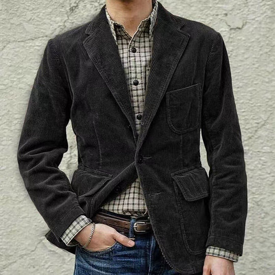 Heren Blazer en Weste Set van Corduroy 3