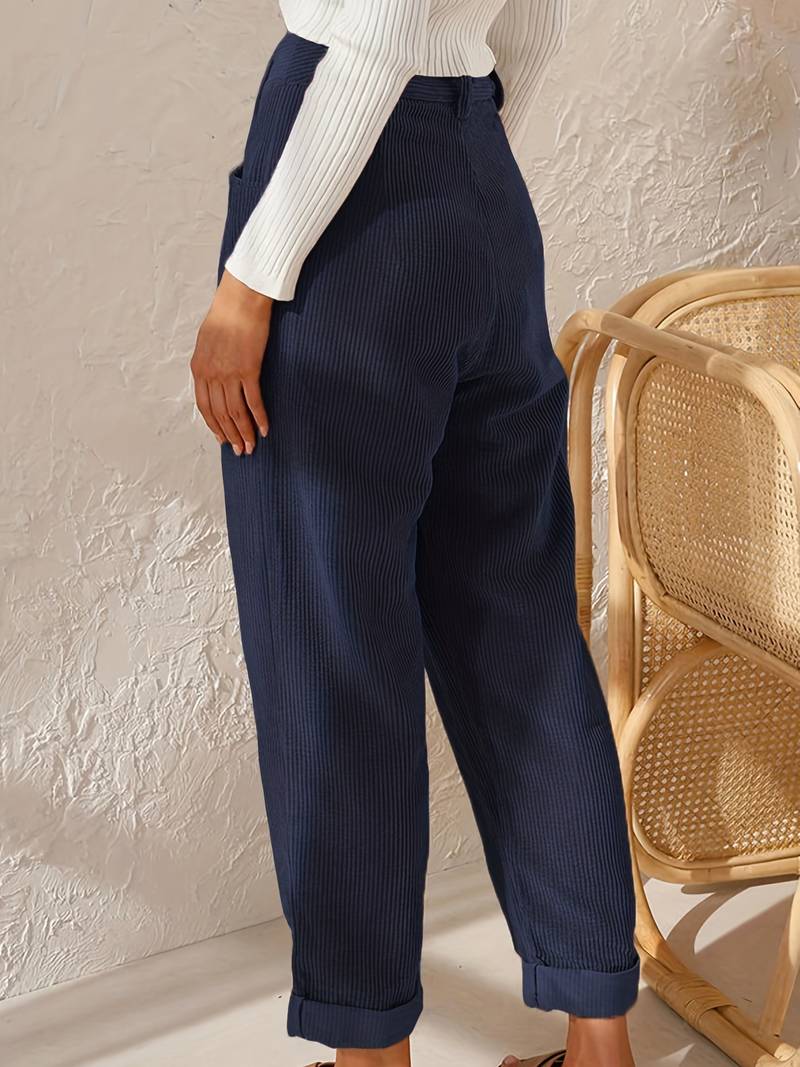 Heren Broek Casual Corduroy Katoen met Diepe Voorzakken 5