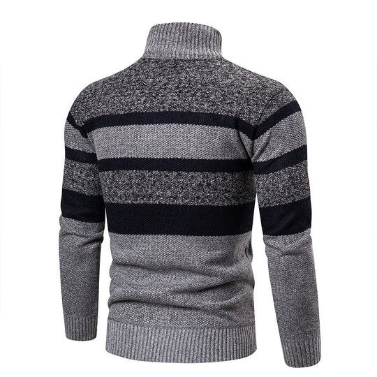 Heren Cardigan Slim Fit Gebreid met Streepdesign 3