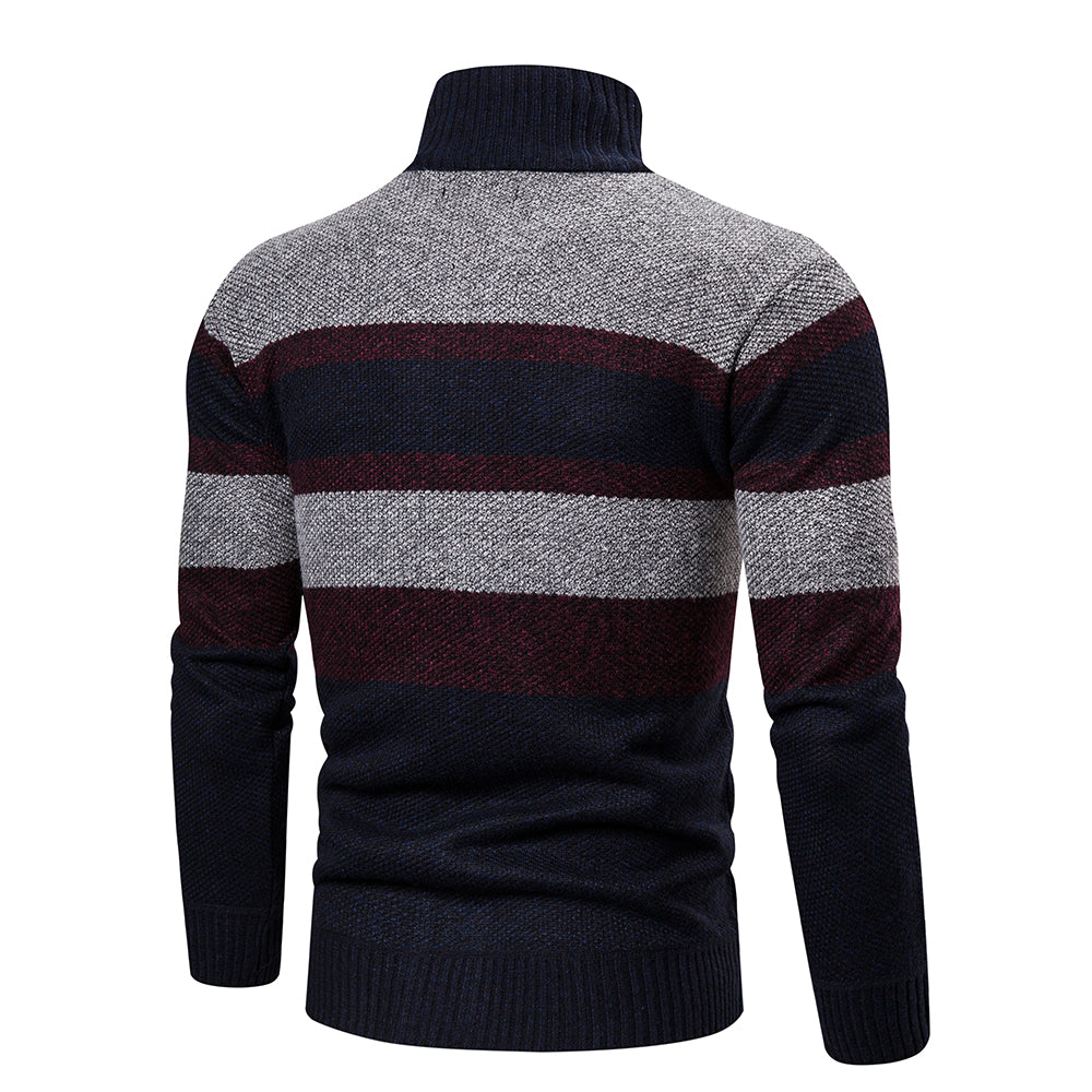 Heren Cardigan Slim Fit Gebreid met Streepdesign 5