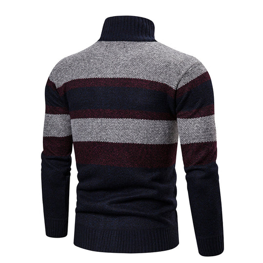 Heren Cardigan Slim Fit Gebreid met Streepdesign 5