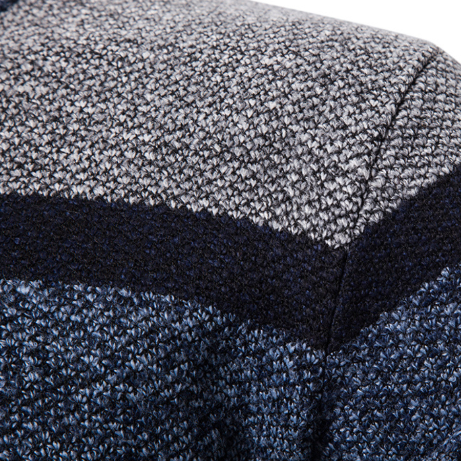Heren Cardigan Slim Fit Gebreid met Streepdesign 6