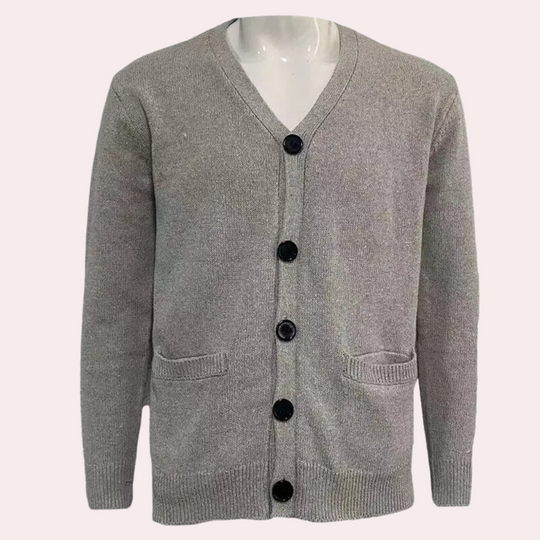 Heren Cardigan V-hals Met Knoopsluiting 2