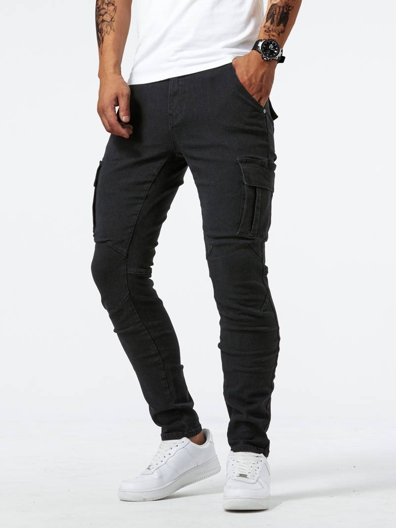 Heren Cargo Jeans Flexibele Denim 2