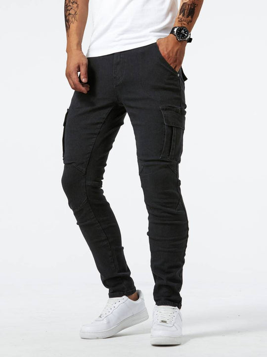 Heren Cargo Jeans Flexibele Denim 2