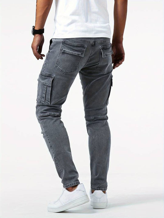 Heren Cargo Jeans Flexibele Denim 5