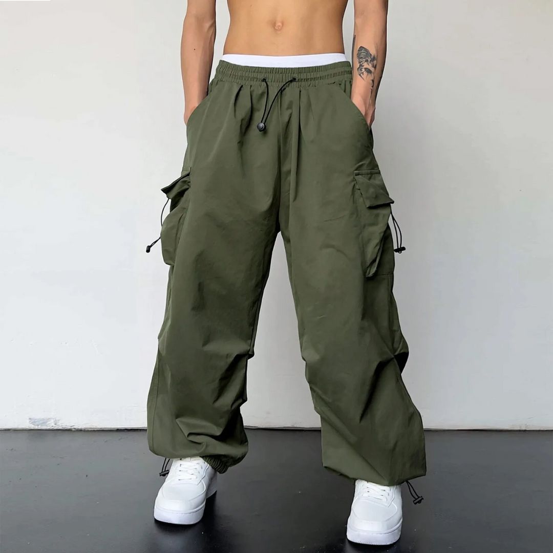 Heren Cargo Joggers Met Aanpasbare Tailleband 2