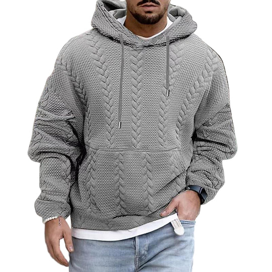 Heren Casual Hoodie met Kangoeroezak en Print 0