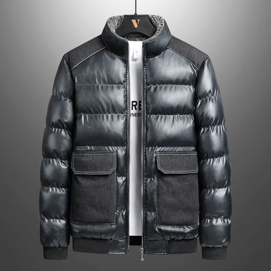 Heren Casual Outdoor Jacket met Grote Zakken en Staande Kraag 1