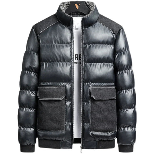 Heren Casual Outdoor Jacket met Grote Zakken en Staande Kraag 4