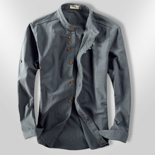 Heren Chemise Asymmetrisch Katoen Katana Stijl 7