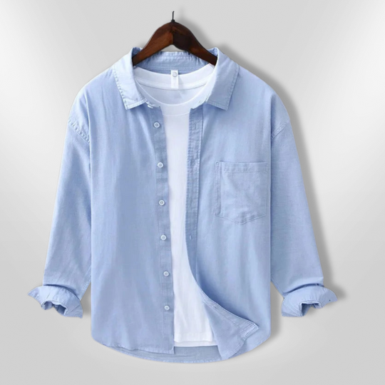 Heren Chemise Casual Ademend Katoen 0