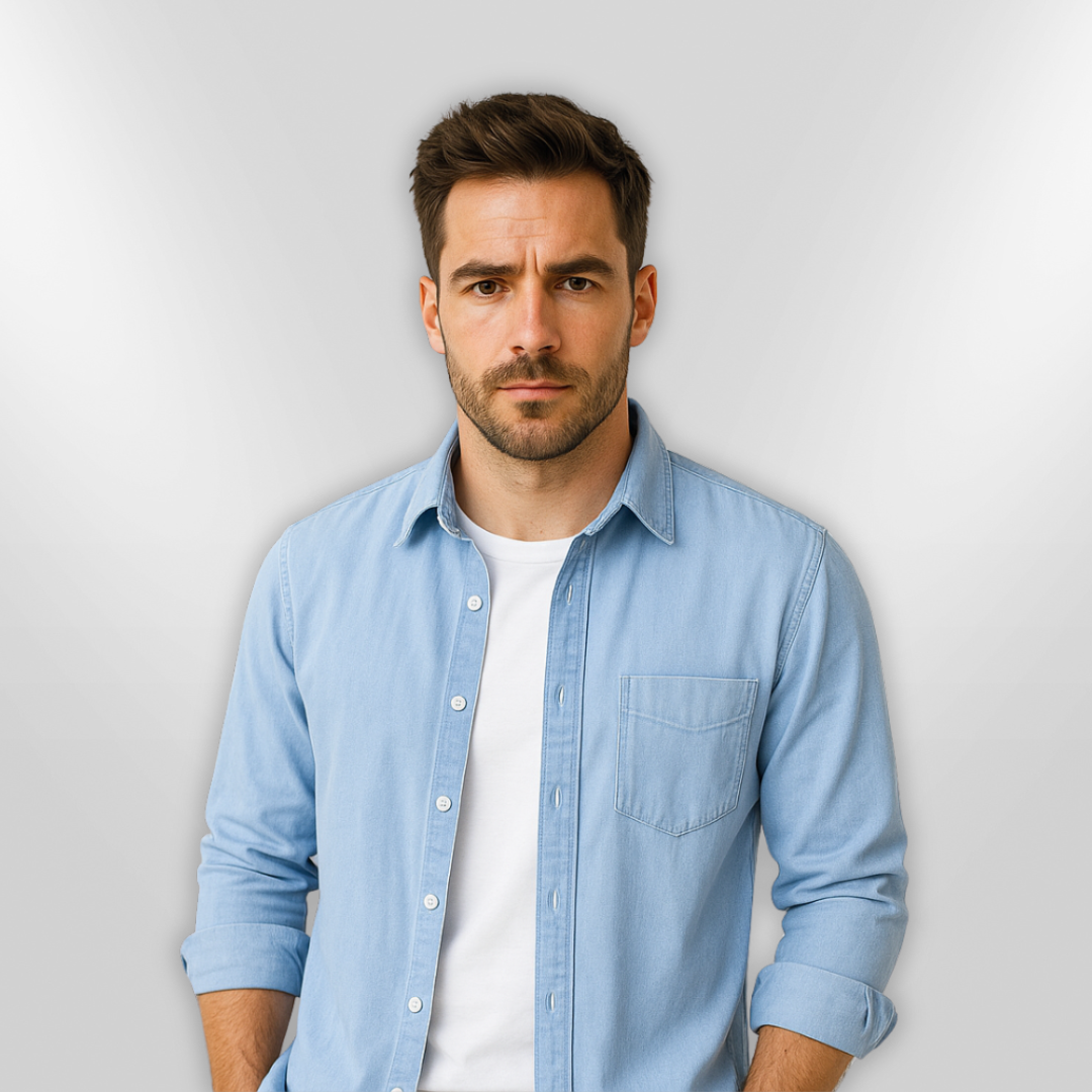 Heren Chemise Casual Ademend Katoen 1