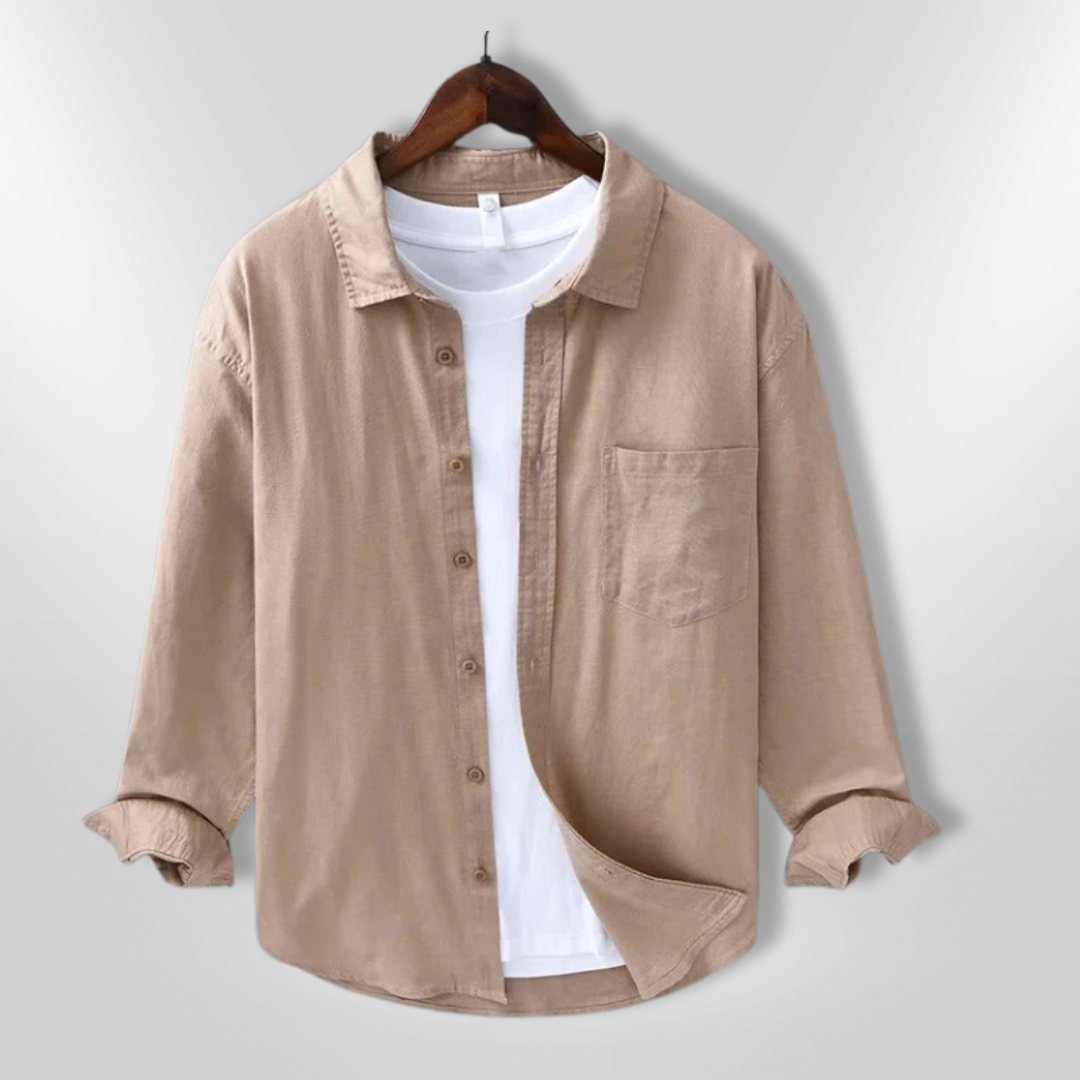 Heren Chemise Casual Ademend Katoen 4