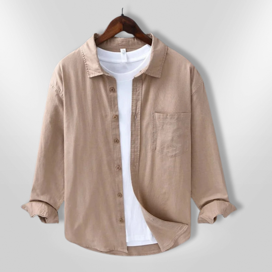 Heren Chemise Casual Ademend Katoen 4