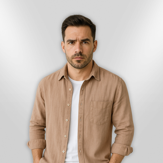 Heren Chemise Casual Ademend Katoen 5