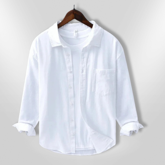 Heren Chemise Casual Ademend Katoen 6