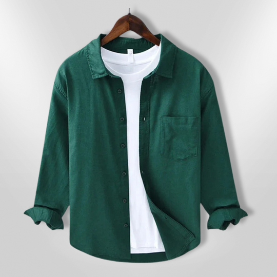 Heren Chemise Casual Ademend Katoen 8
