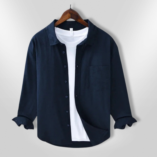 Heren Chemise Casual Ademend Katoen 9