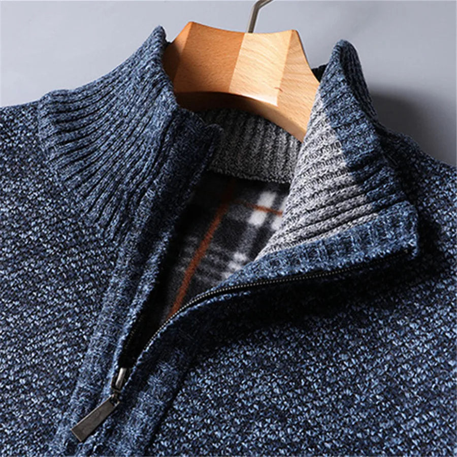 Heren Coltrui Met Kwart Rits Modern Gebreid 2