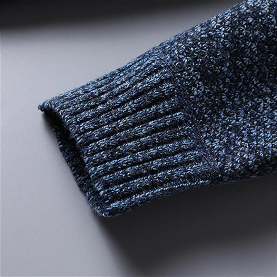 Heren Coltrui Met Kwart Rits Modern Gebreid 4