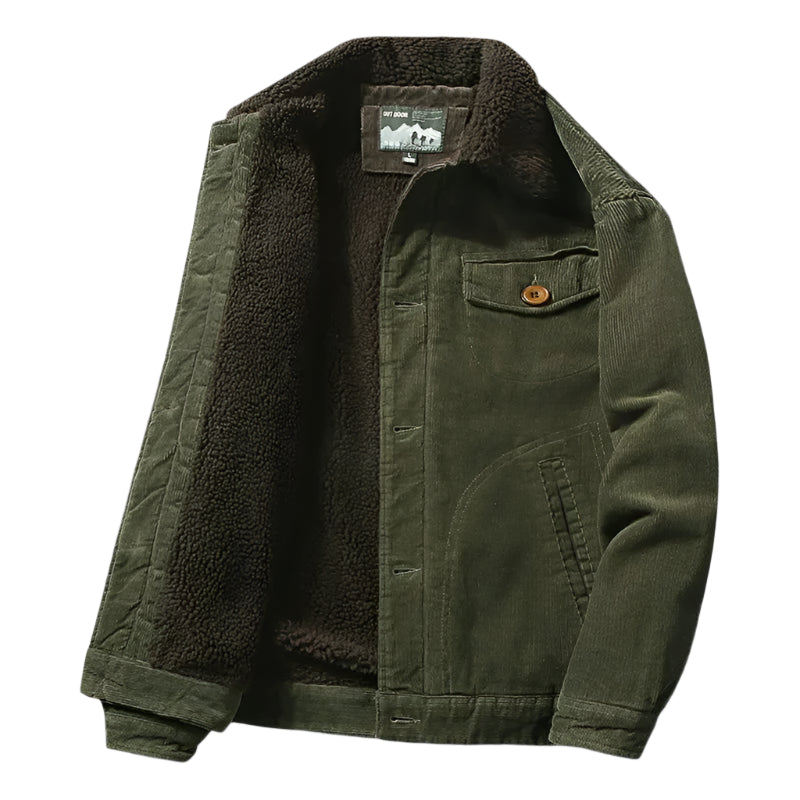 Heren Corduroy Jas met Padded Binnenvoering 0