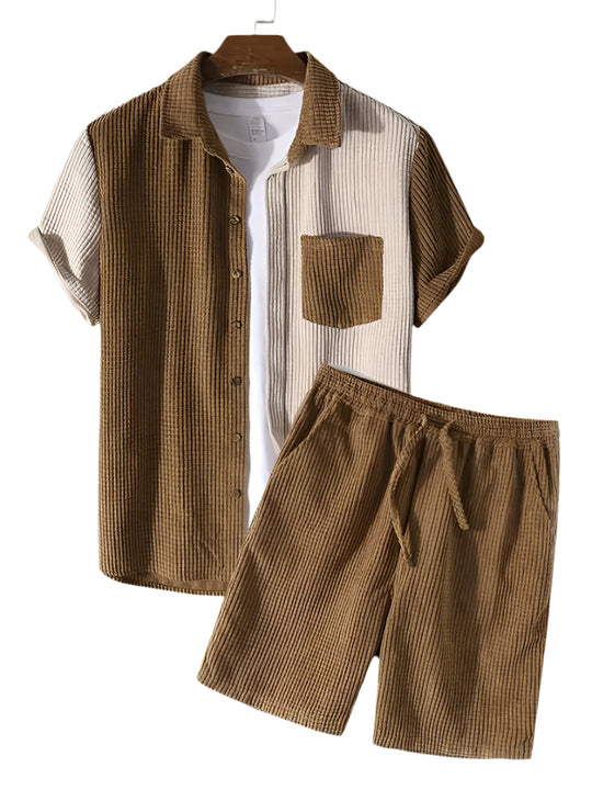 Heren Corduroy Set Casual Stijl 0