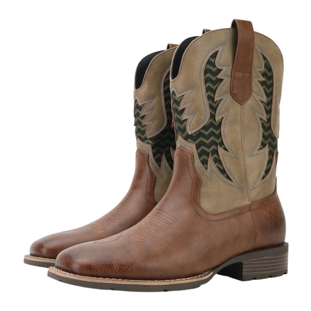 Heren Cowboylaarzen Vintage Geborduurd Leren 0