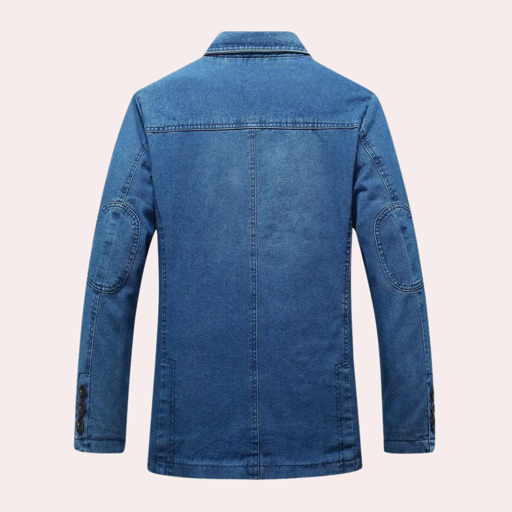 Heren Denim Blazer Casual Stijl 1