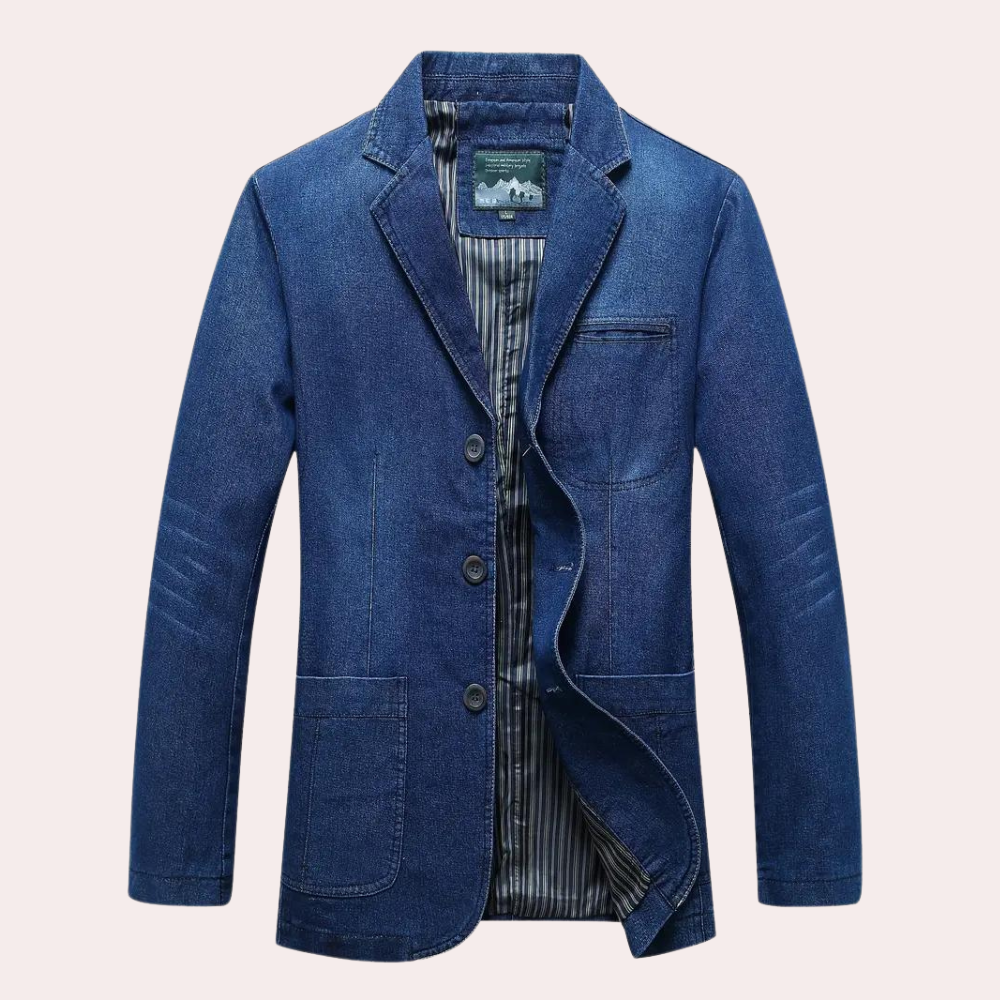 Heren Denim Blazer Casual Stijl 5