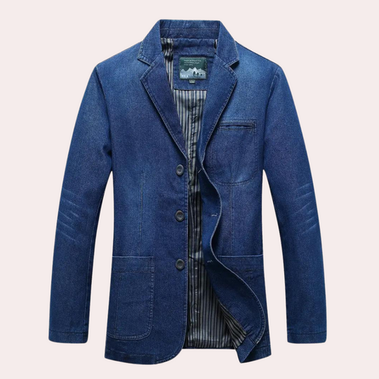 Heren Denim Blazer Casual Stijl 5