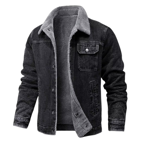 Heren Denim Jack met Fleecevoering 0
