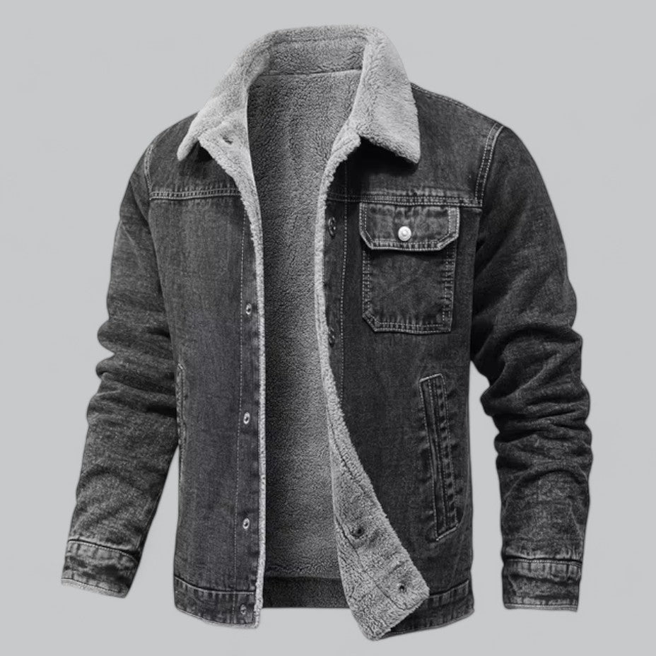 Heren Denim Jack met Fleecevoering 1
