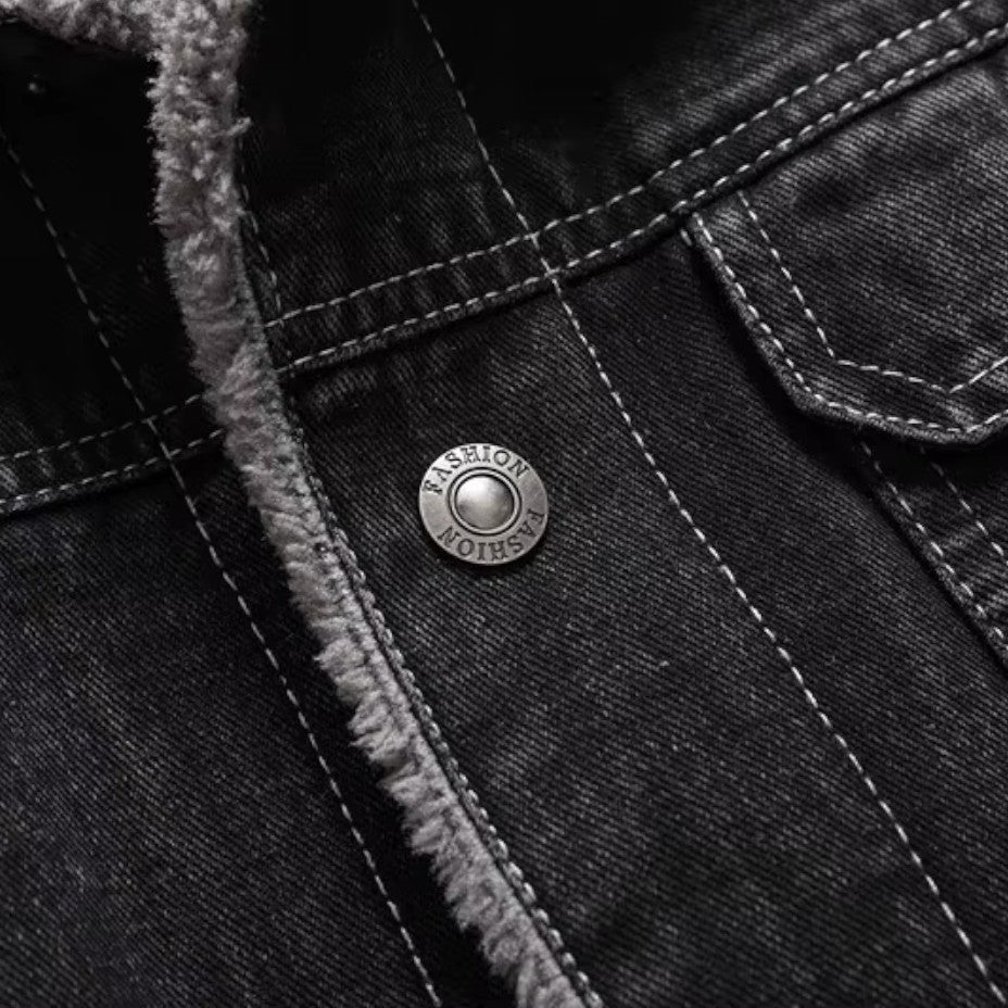 Heren Denim Jack met Fleecevoering 5