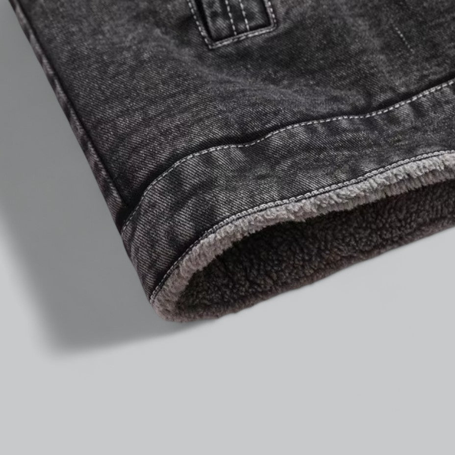 Heren Denim Jack met Fleecevoering 8