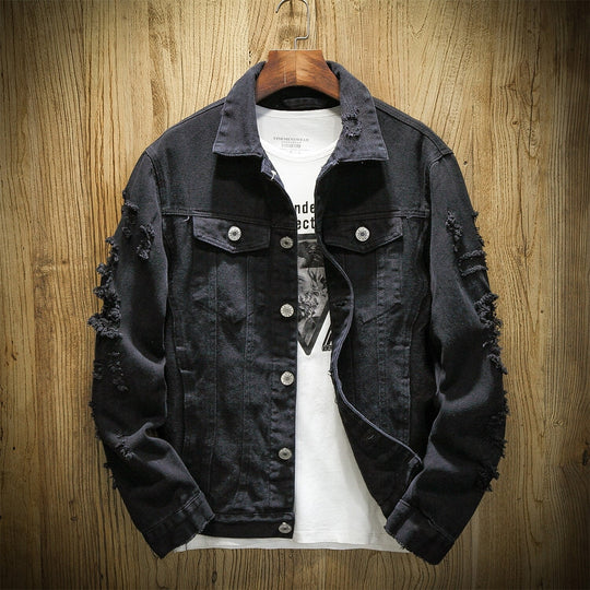 Heren Denim Jacket Urban Casual Katoen 1