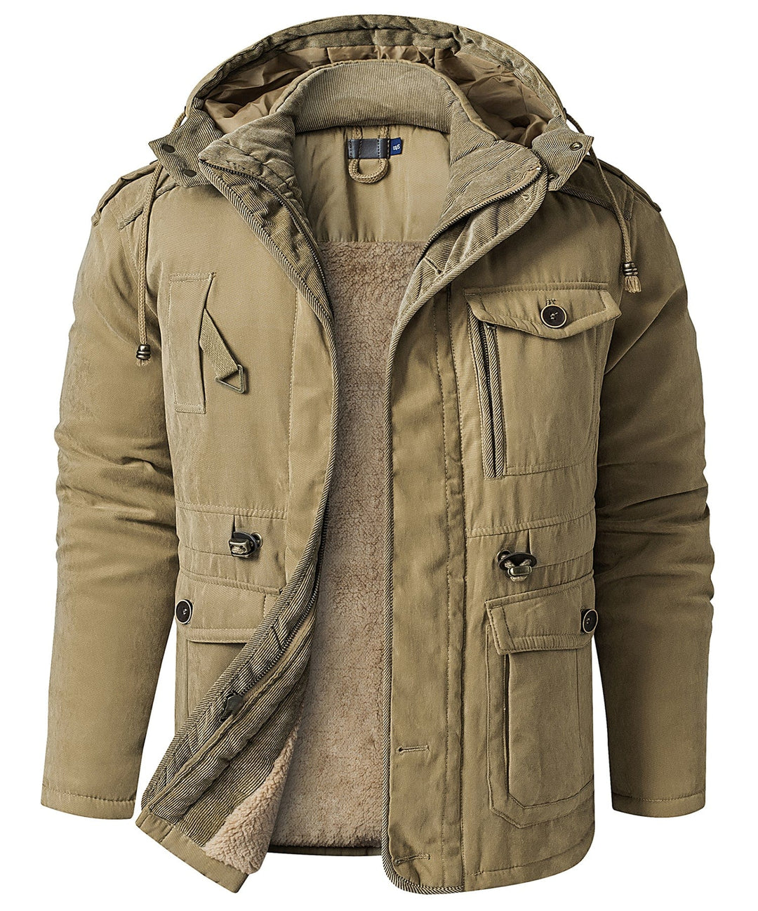 Heren Expedition Jacket Met Verstelbare Taille En Zachte Fleece 0