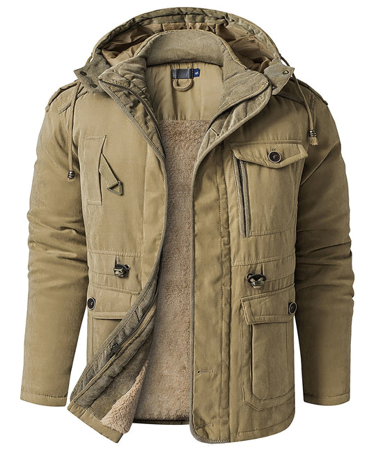 Heren Expedition Jacket Met Verstelbare Taille En Zachte Fleece 0