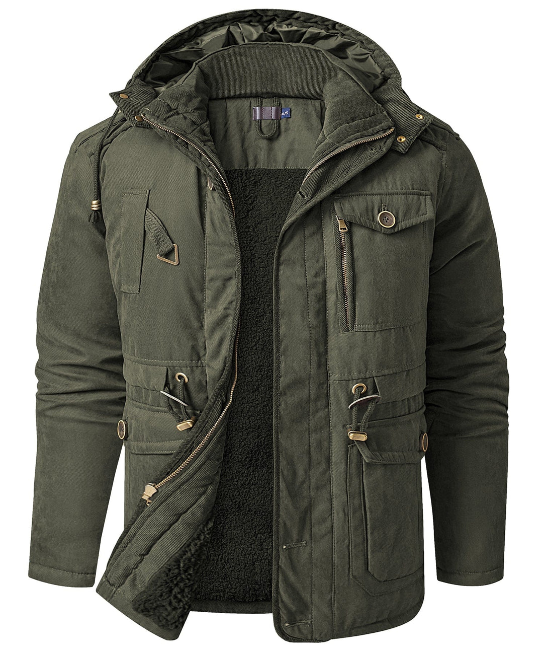 Heren Expedition Jacket Met Verstelbare Taille En Zachte Fleece 11