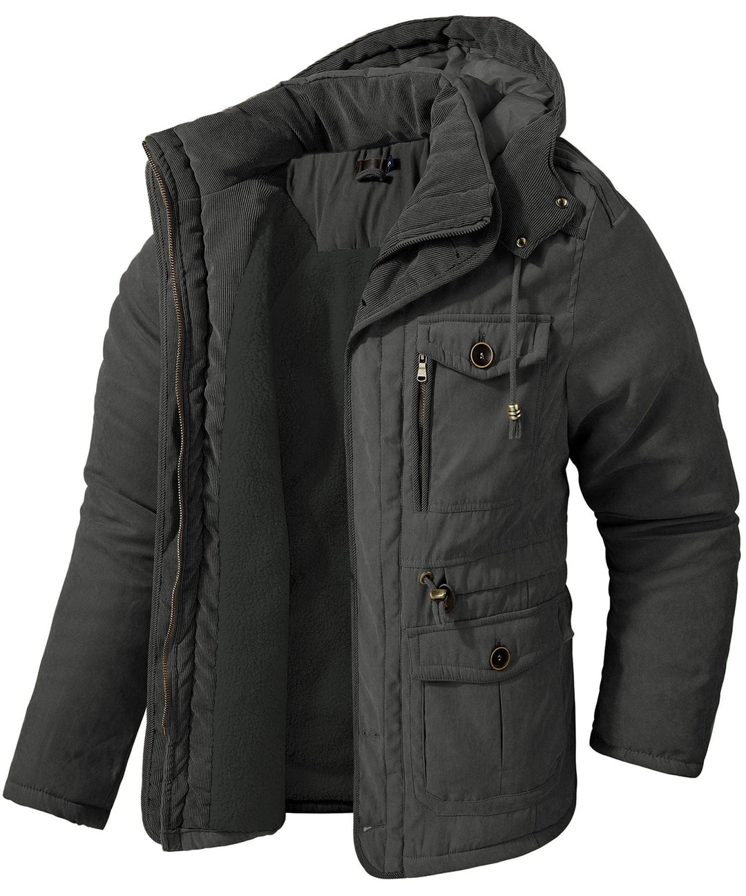 Heren Expedition Jacket Met Verstelbare Taille En Zachte Fleece 4