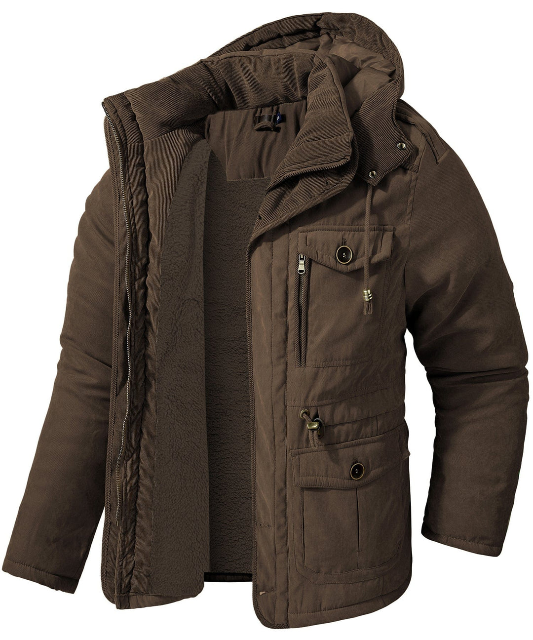 Heren Expedition Jacket Met Verstelbare Taille En Zachte Fleece 5