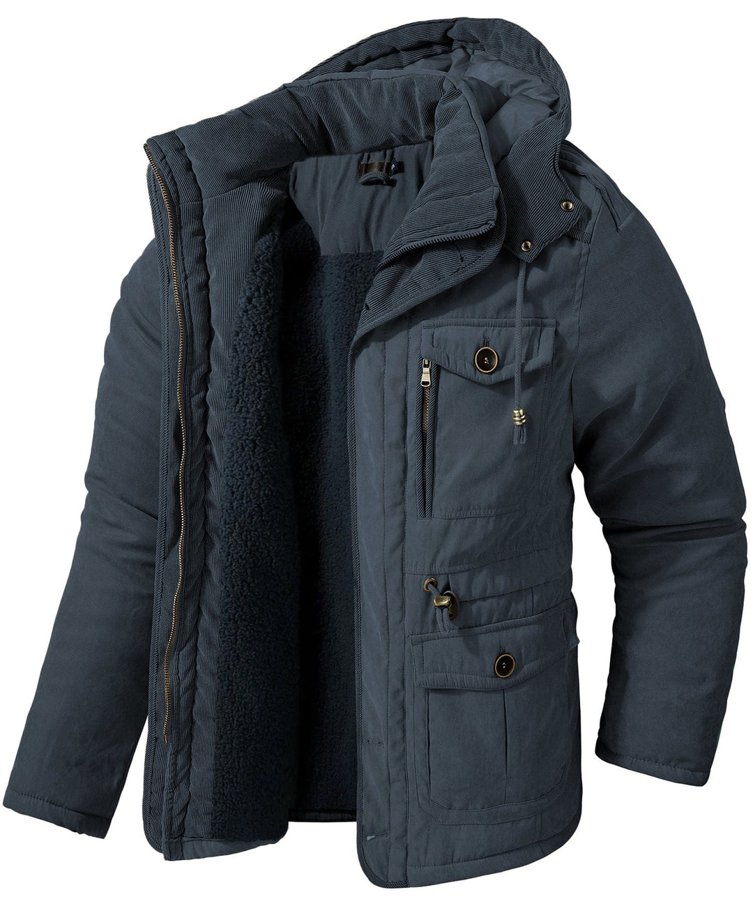 Heren Expedition Jacket Met Verstelbare Taille En Zachte Fleece 6