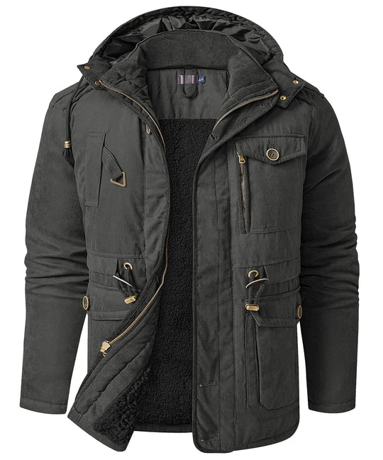 Heren Expedition Jacket Met Verstelbare Taille En Zachte Fleece 8